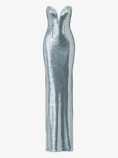 The New Arrivals Ilkyaz Ozel vestido largo Azzurra