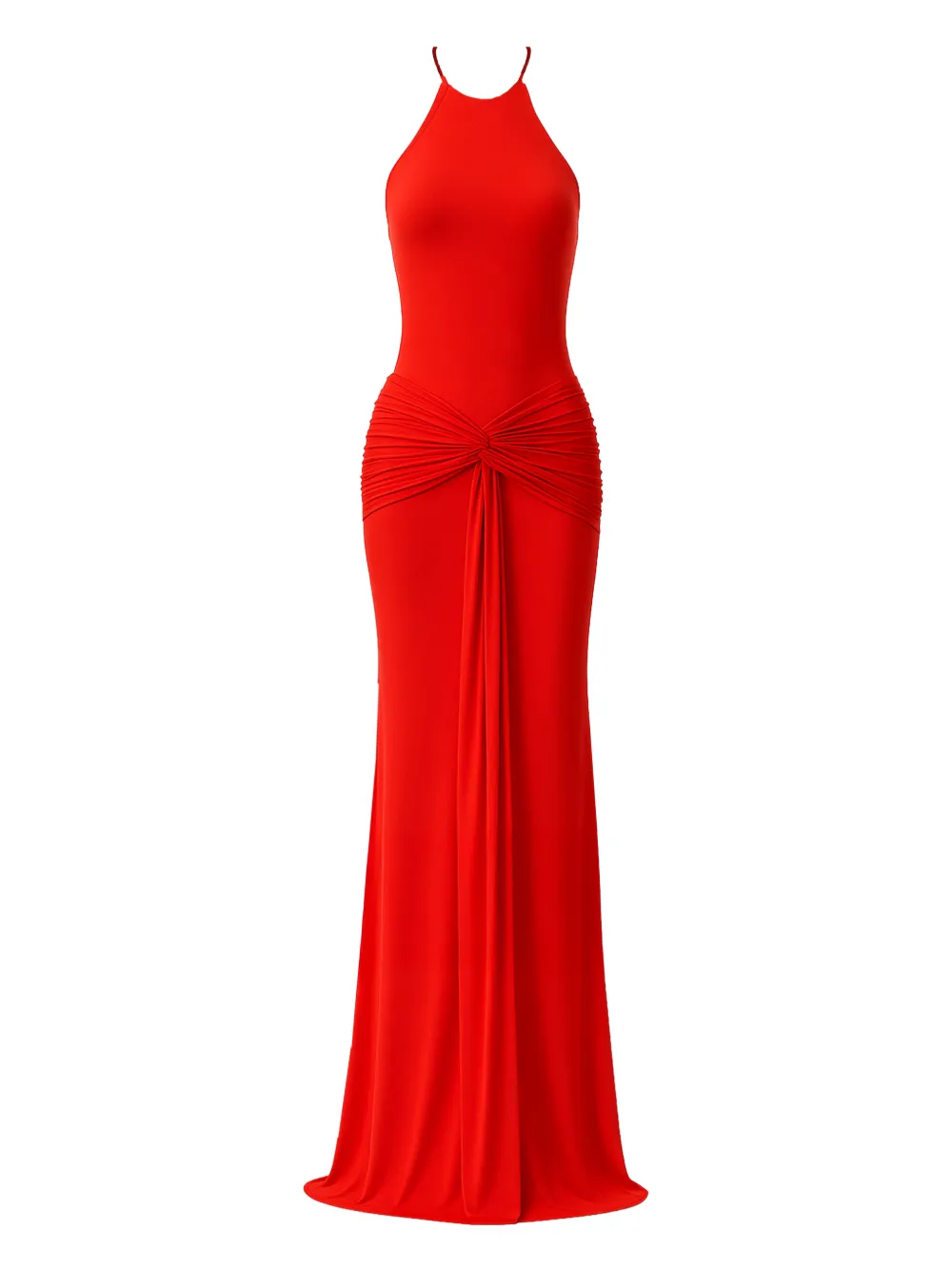 The New Arrivals Ilkyaz Ozel Abito lungo Euphorie con nodo - Rosso
