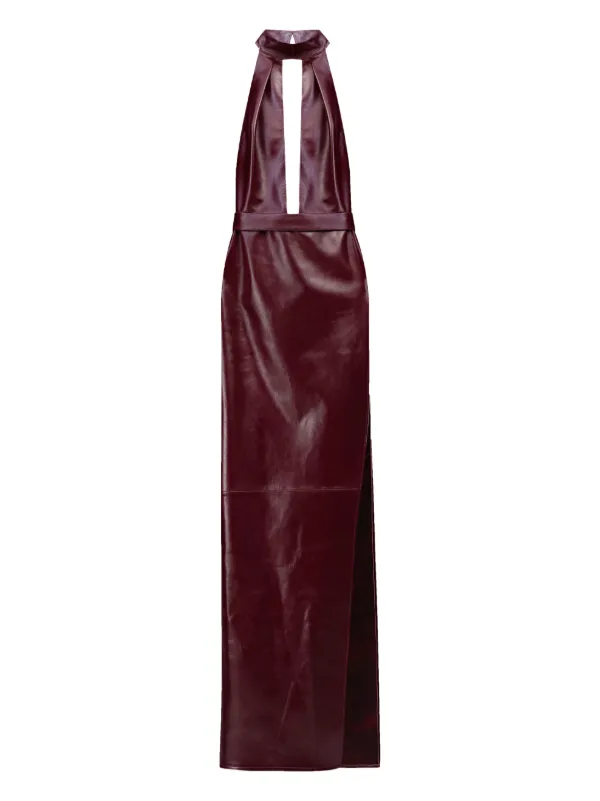 pu leather bodycon dress Collared Faux-Leather Bodycon Dress main image 1