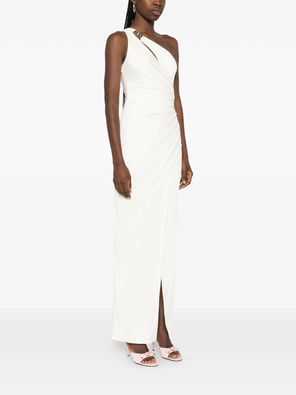  Versace One-shoulder Maxi Dress - Neutrals 