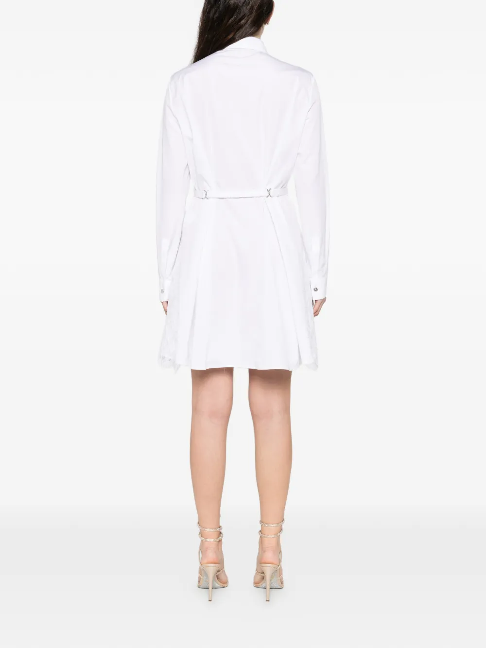 Versace Mini-jurk met kanten vlakken Wit