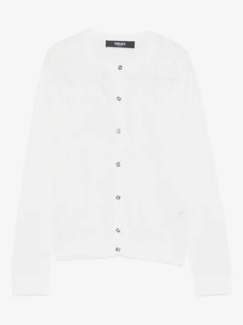 Versace Baroque-pattern lace cardigan