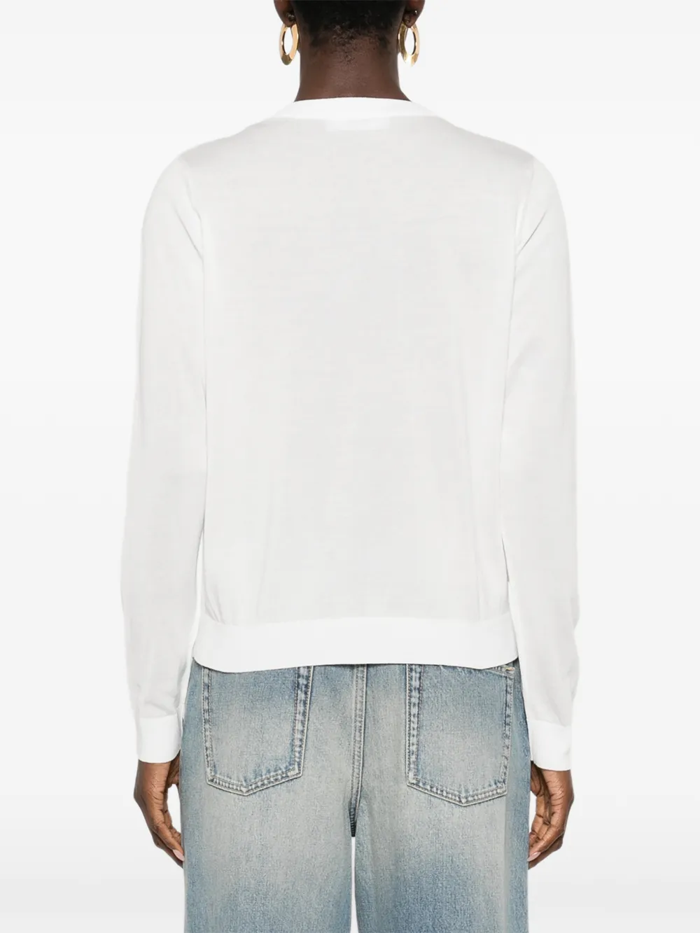 Versace Vest met barok-patroon en kant Wit