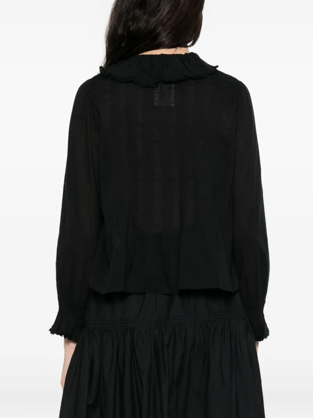 Doen Hardy Long Sleeve Blouse In Black