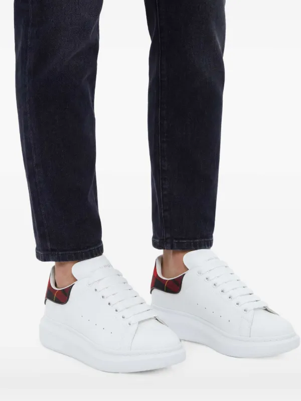 Alexander McQueen Tênis Oversized Com Cadarço e Detalhe Xadrez