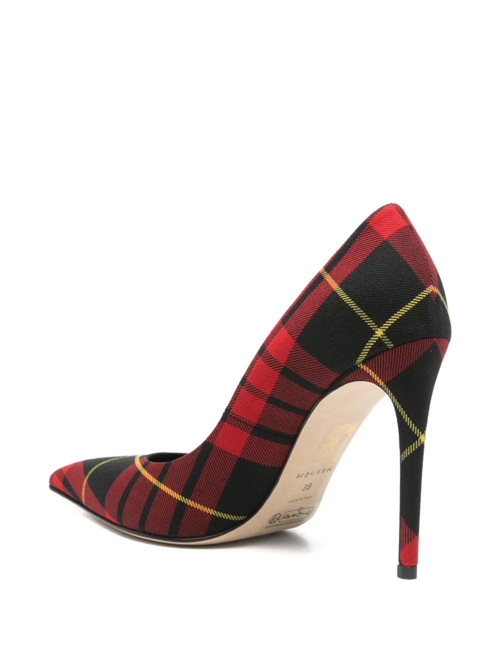 Alexander McQueen Pumps met tartan-ruit Rood