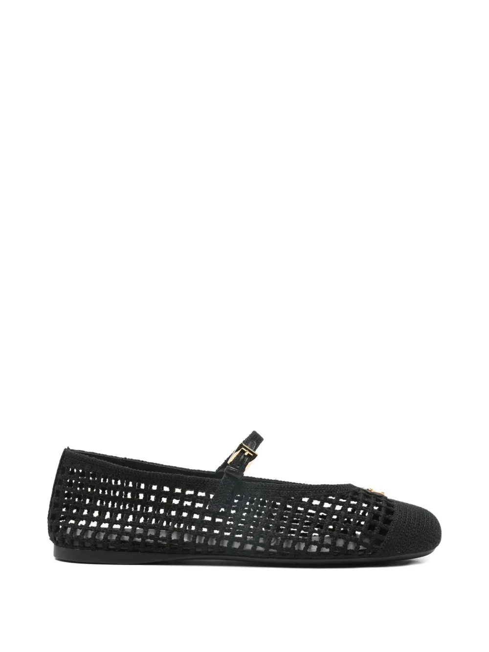 Prada crochet ballet flats - Nero