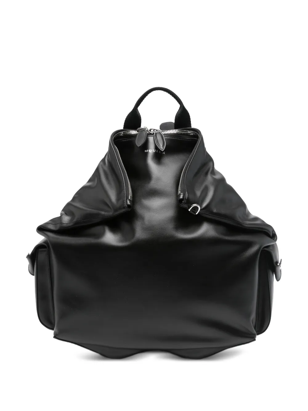 Alexander McQueen Manta leather backpack – Black