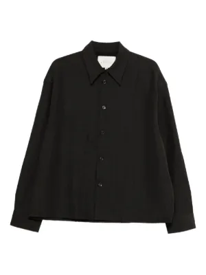 Jil Sander ビーズカラーシャツ | ブラック | FARFETCH JP Jil Sander ビーズカラーシャツ | ブラック | FARFETCH JP