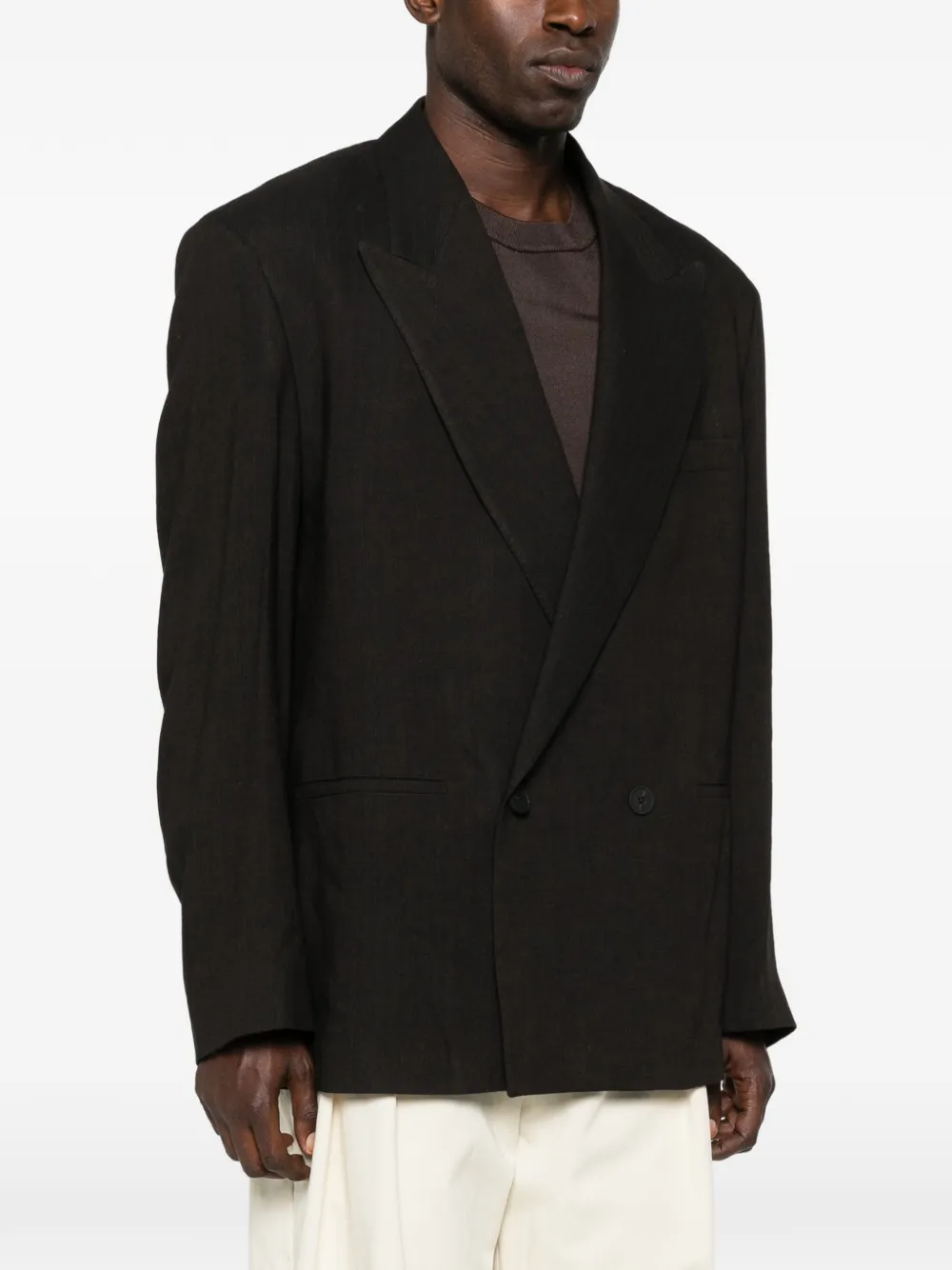 Studio Nicholson Blazer met dubbele rij knopen Zwart