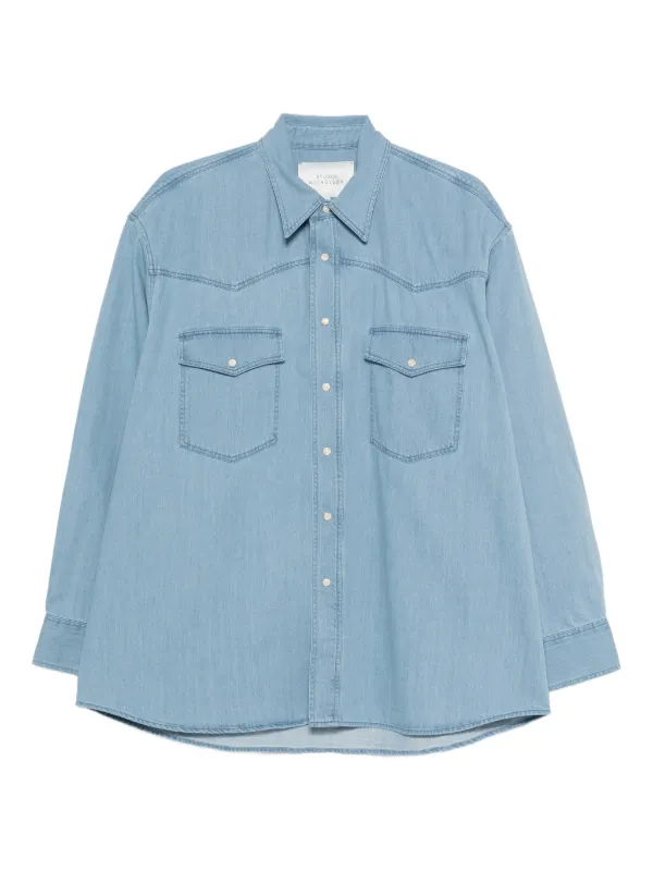 Studio Nicholson Texana Denim Shirt in Blue