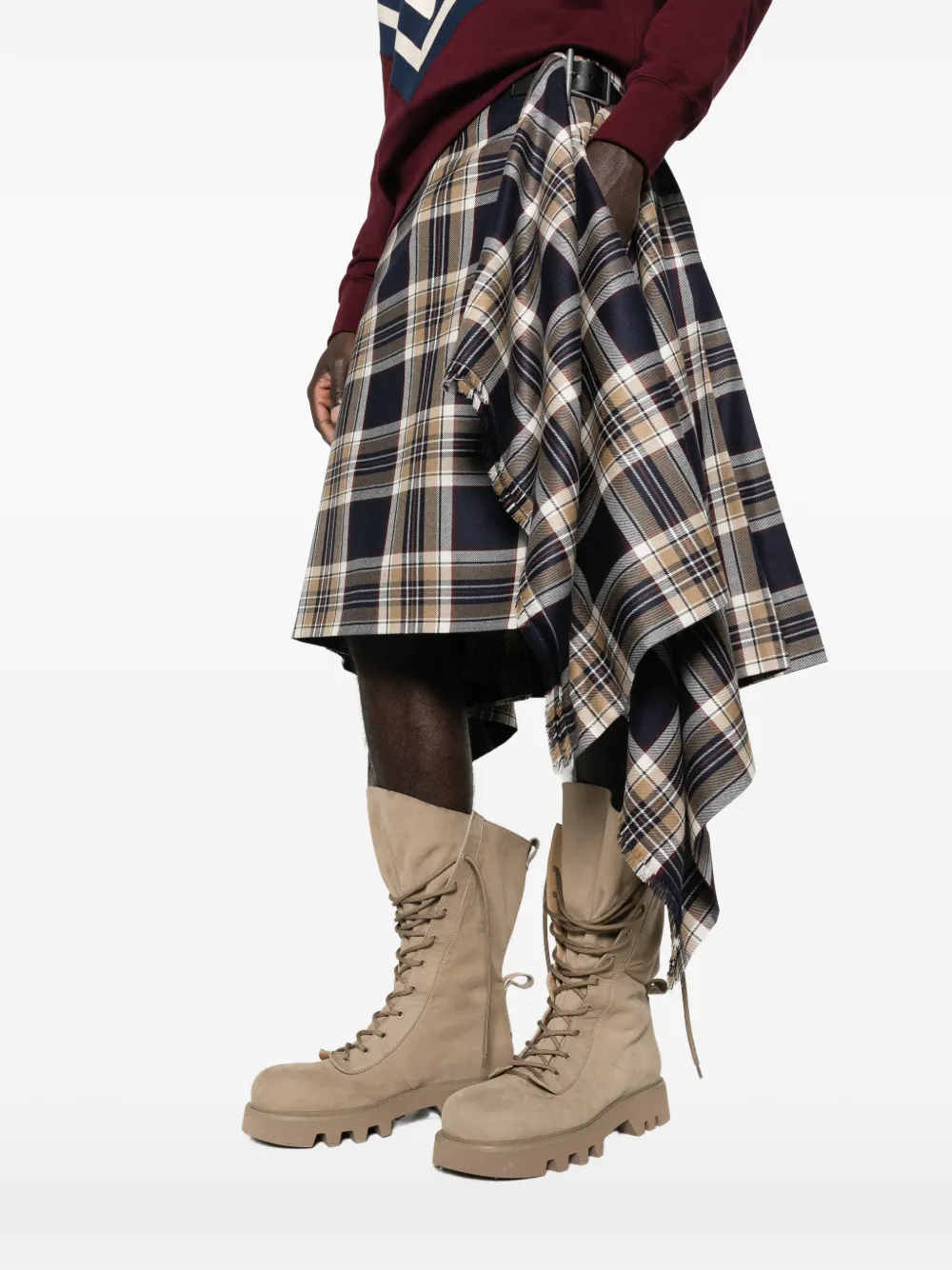 Alexander McQueen Rok met tartan-ruit Blauw