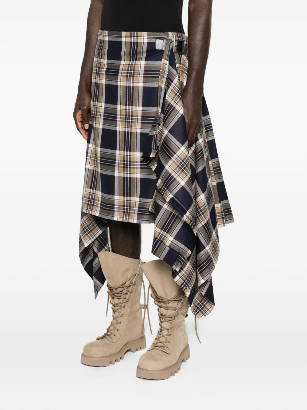 Alexander McQueen Rok met tartan-ruit Blauw