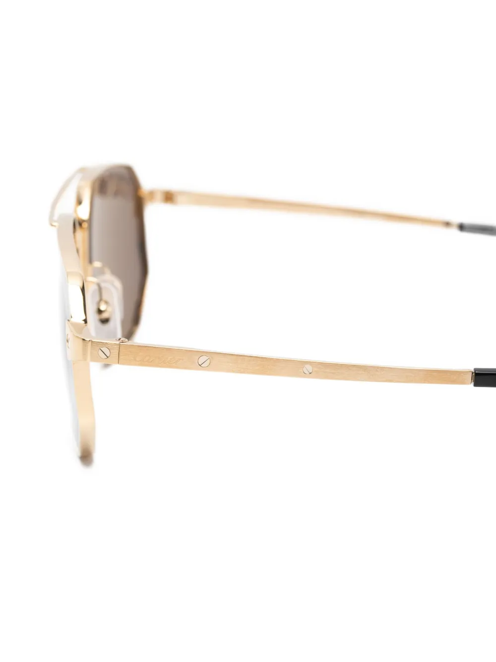 Cartier Eyewear Zonnebril met geometrisch montuur Goud