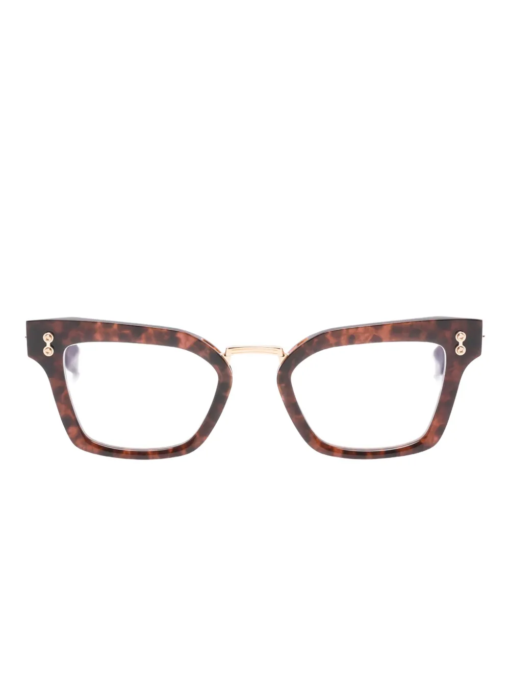 Akoni Luna geometric glasses - Marrone