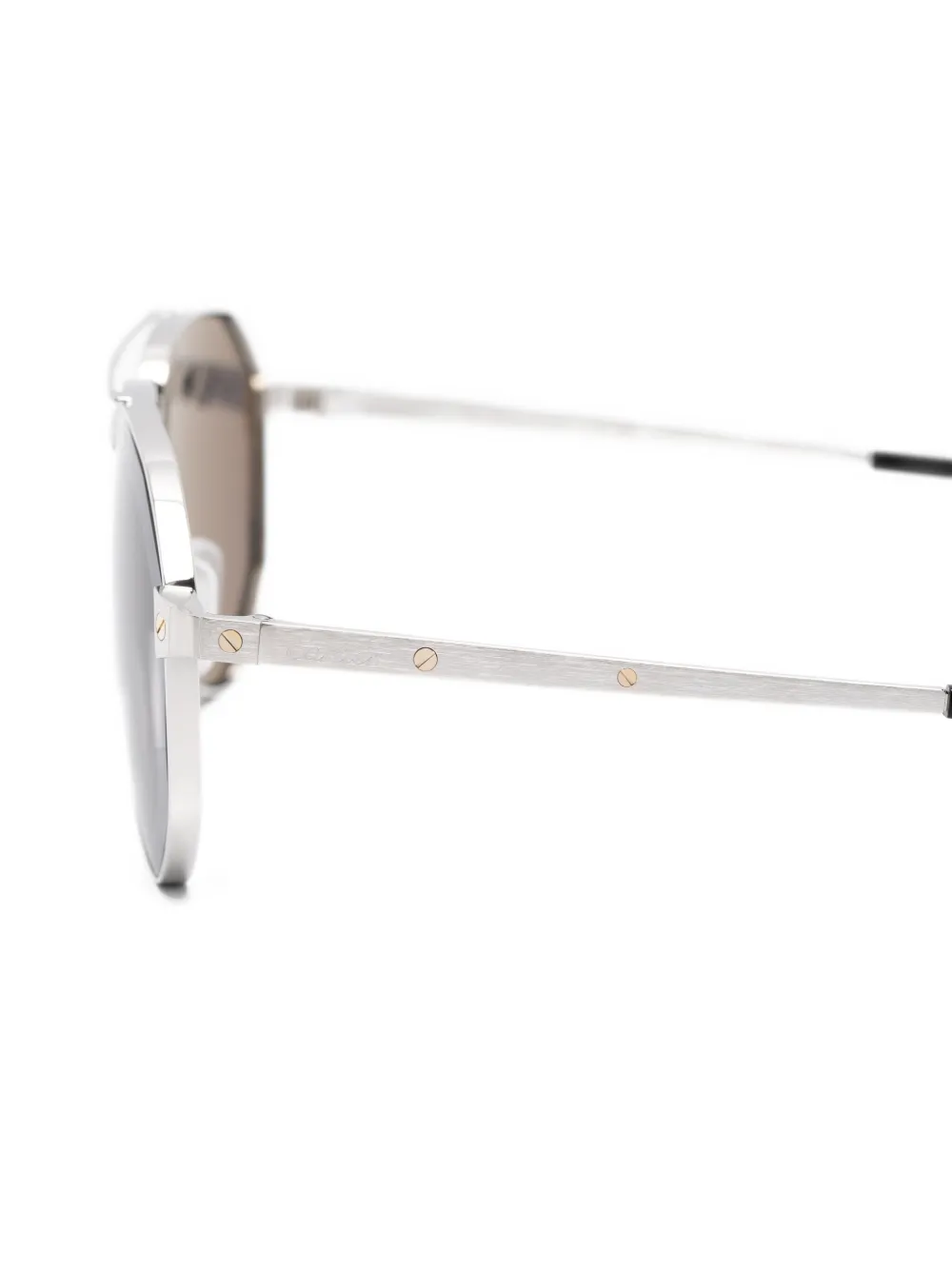 Cartier Eyewear Zonnebril met piloten montuur Zilver