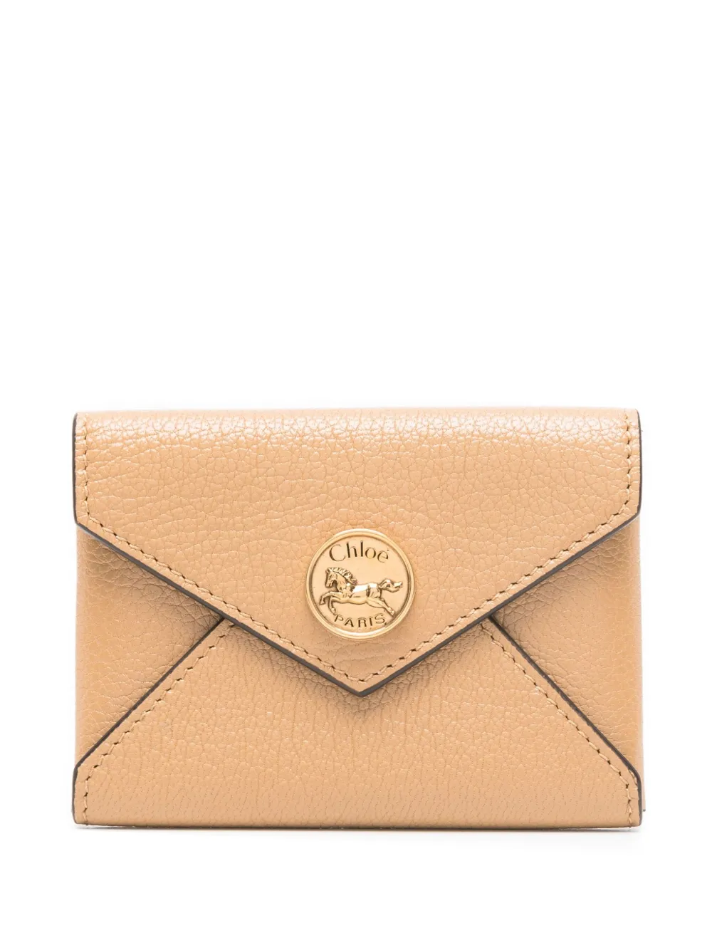 Chloé Portemonnee met logo Beige