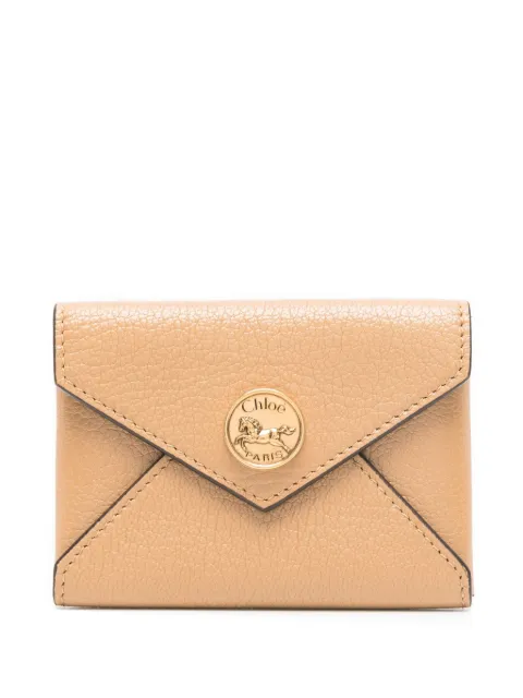 Chloé cartera granulada con logo