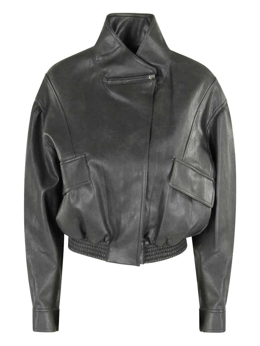 Low Classic Concealed-fastening Jacket In Gray