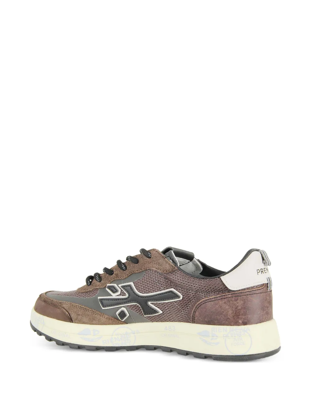 Premiata Nous sneakers met vlakken Bruin