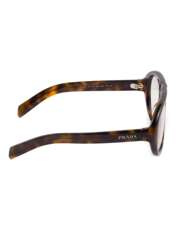 Prada Eyewear パイロット サングラス | ブラウン | FARFETCH JP