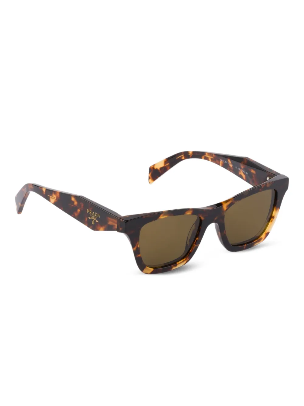 Prada Eyewear Zonnebril met rechthoekig montuur - Bruin