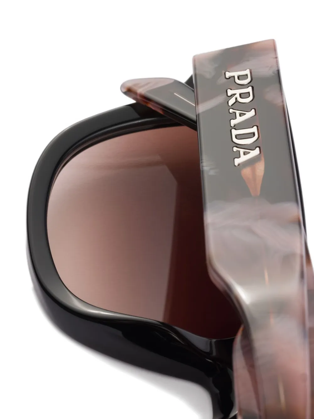Prada Eyewear Zonnebril met vierkant montuur Zwart