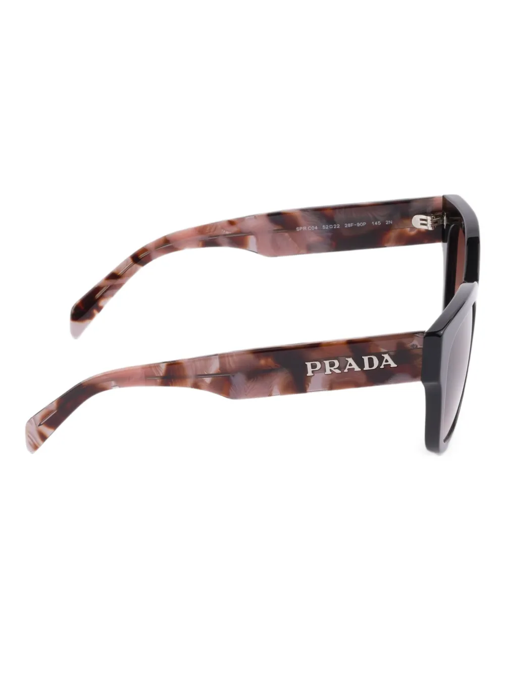 Prada Eyewear Zonnebril met vierkant montuur Zwart