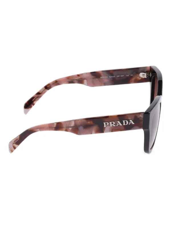 Prada Eyewear Logo cat-eye Sunglasses | Black | FARFETCH CA
