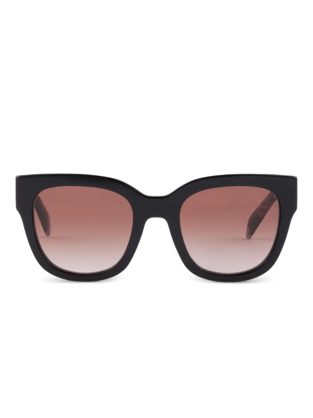 Prada Eyewear Occhiali da sole squadrati con logo - Nero