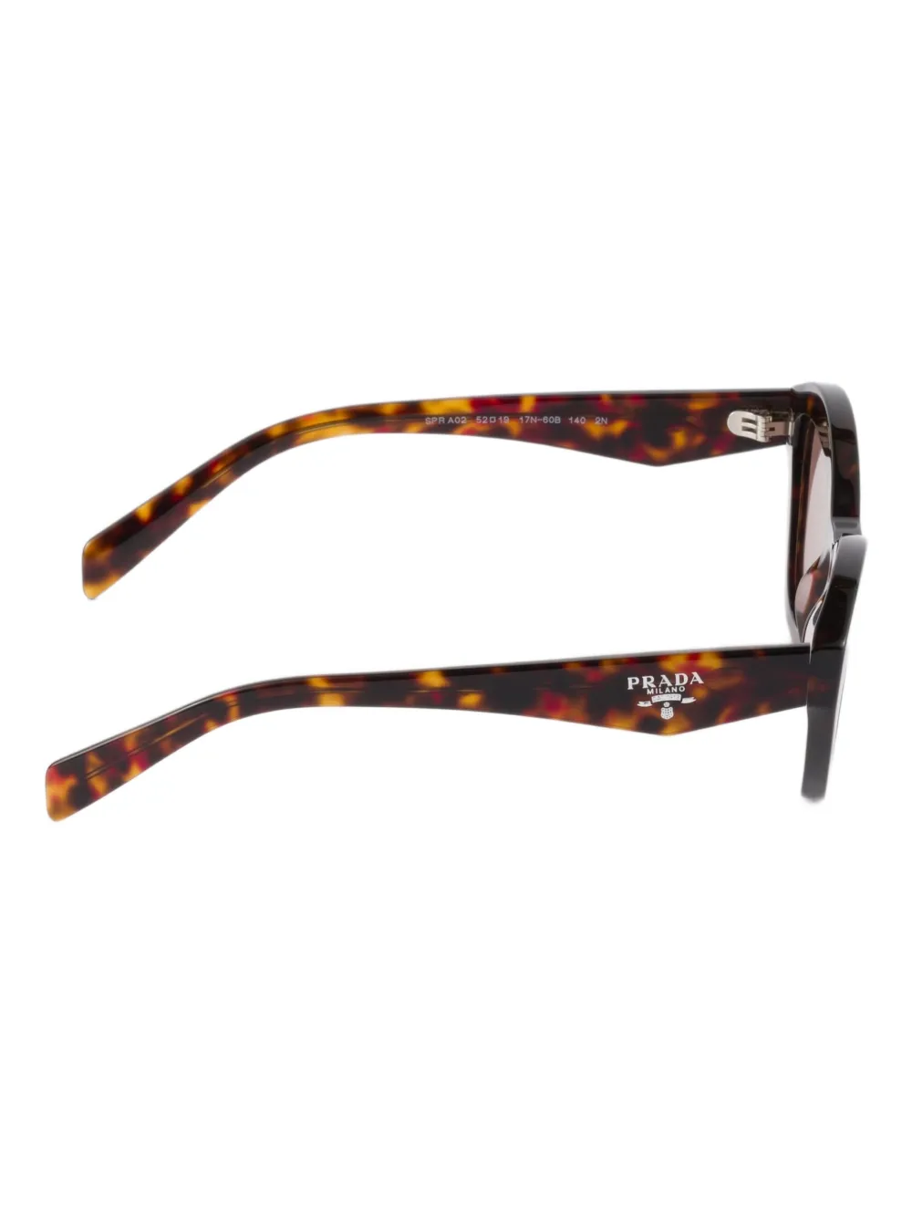 Prada Eyewear Zonnebril met logo Bruin