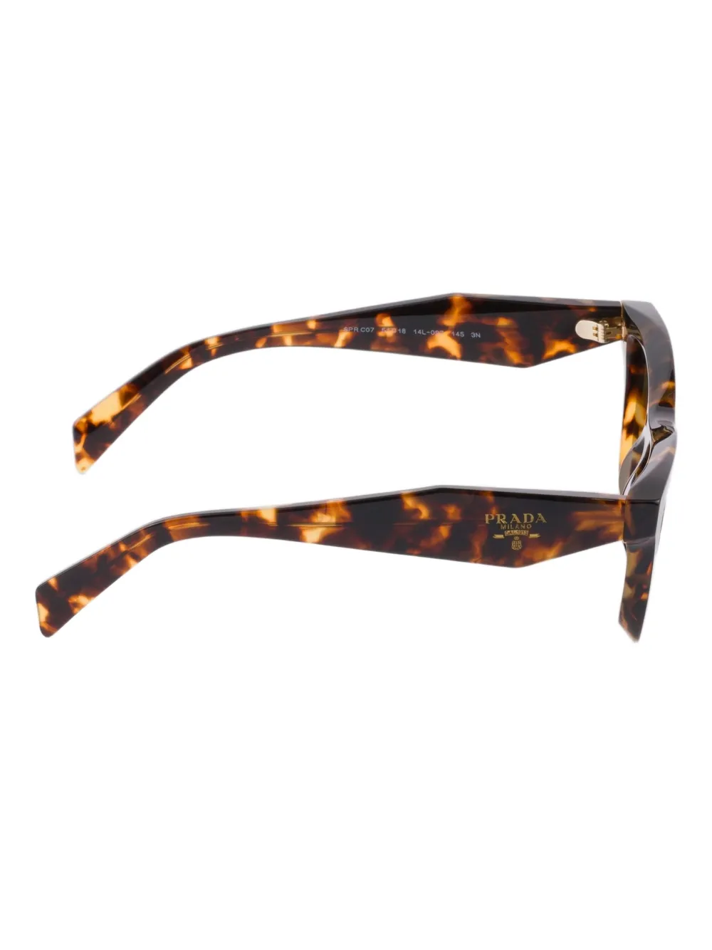 Prada Eyewear Zonnebril met vierkant montuur Bruin