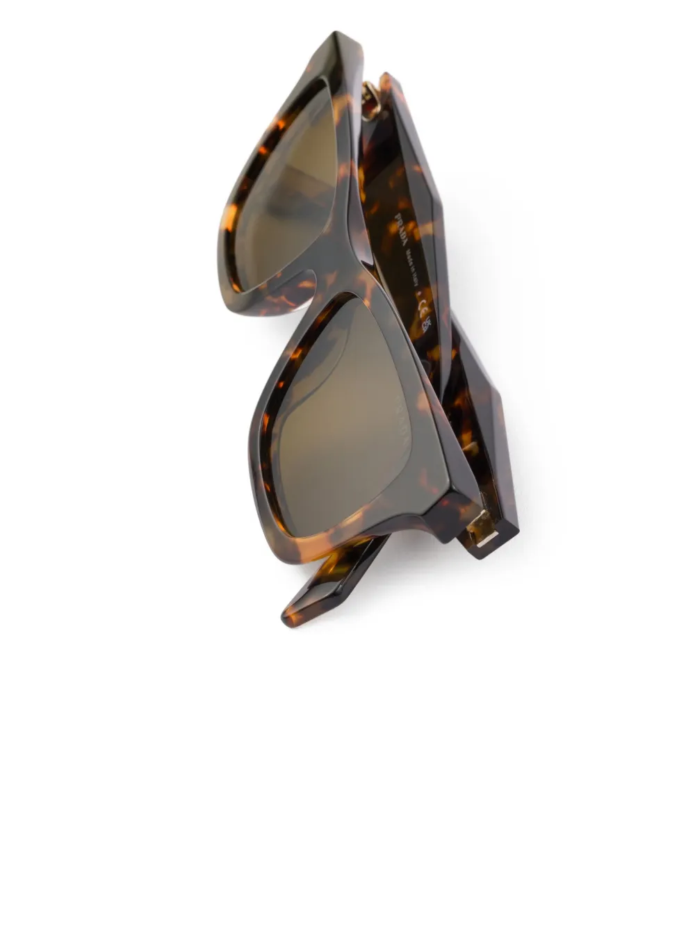 Prada Eyewear Zonnebril met vierkant montuur Bruin