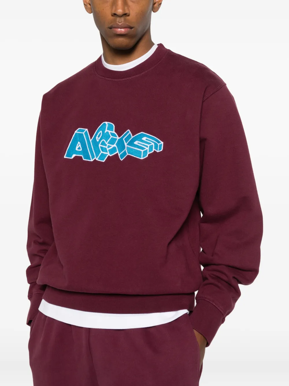 Arte Antwerp Sweater met geborduurd logo Rood