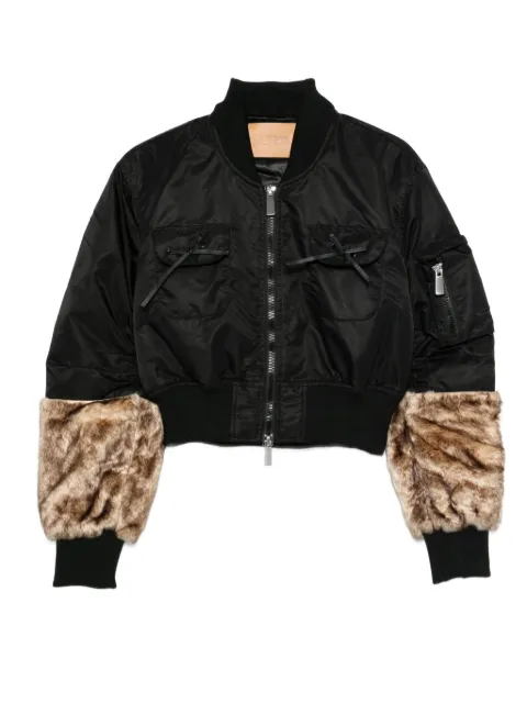 Jakke Jenki faux-fur trim bomber jacket