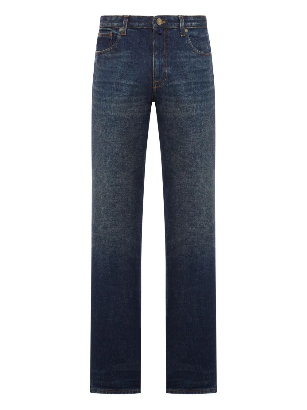 Incotex Button-fastening Cotton Jeans In Blue