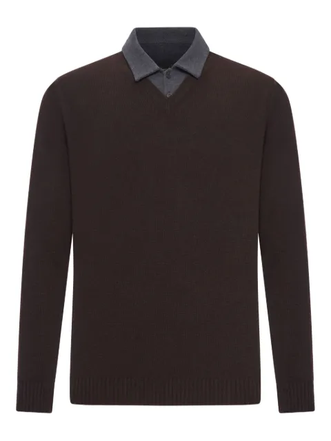 Roberto Collina cotton-piquet contrast-collar polo shirt