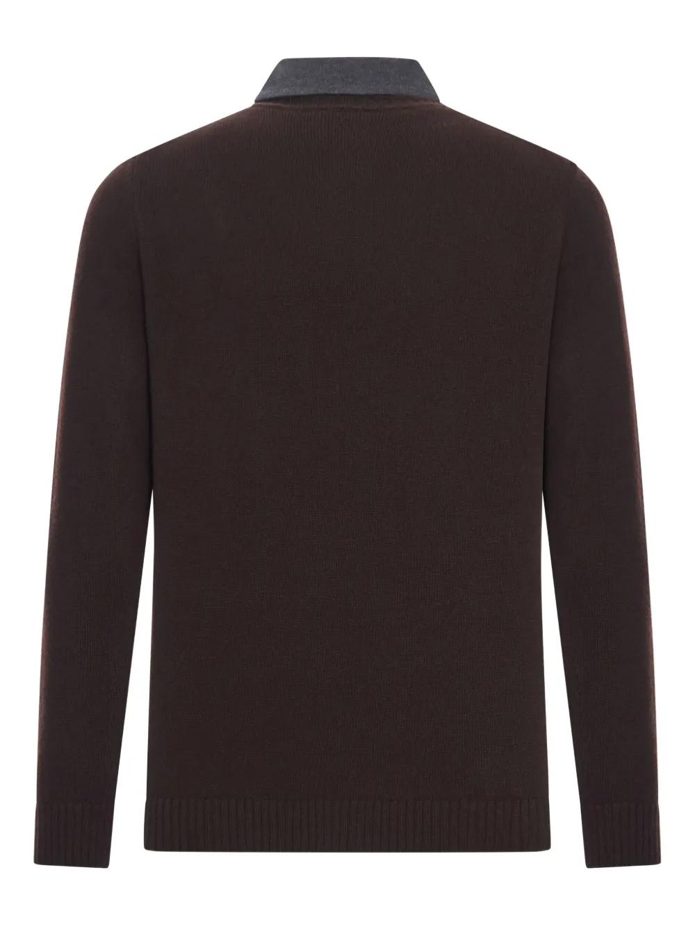 Roberto Collina cotton-piquet contrast-collar polo shirt - Bruin