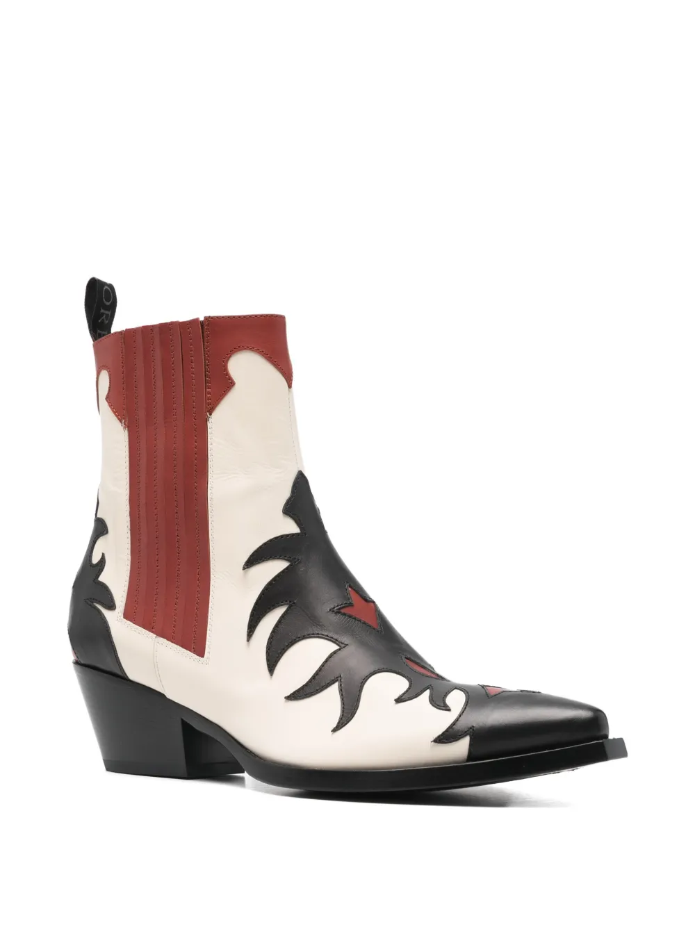 Sartore Laarzen met vlakken Wit