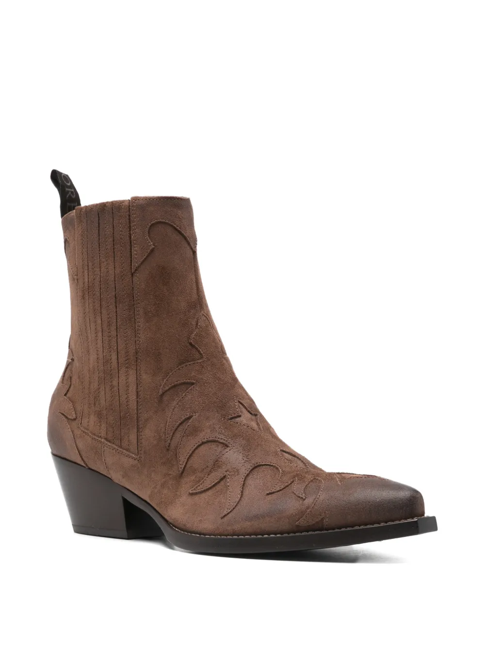 Sartore Laarzen met geborduurd detail Bruin