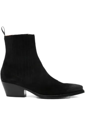Saint Laurent Ankle Boot Lukas 40 De Camurça | Preto | FARFETCH BR