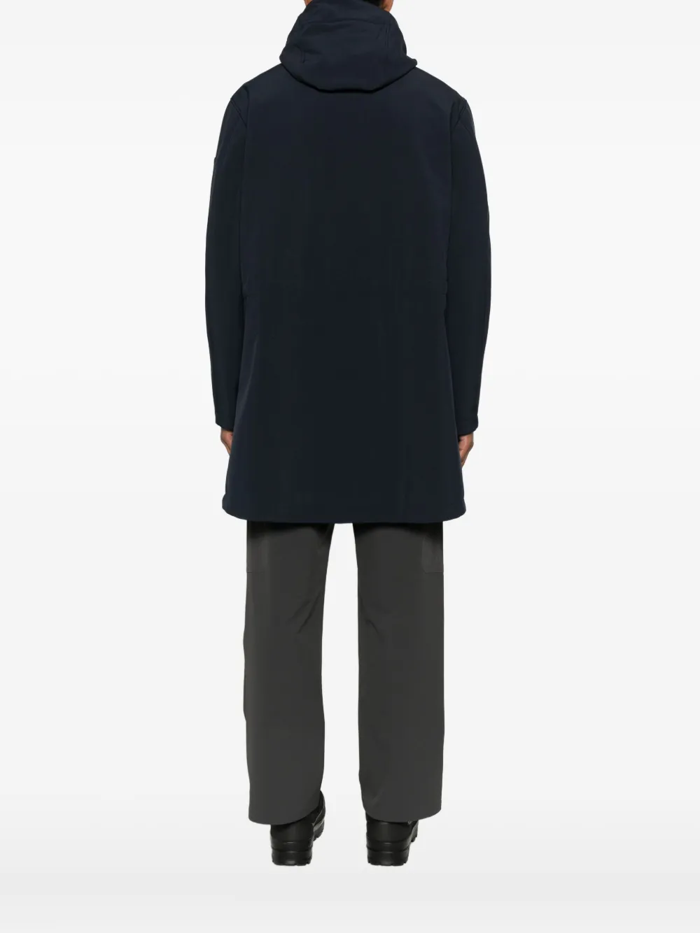 C.p. Company Single-breasted Coat In Black