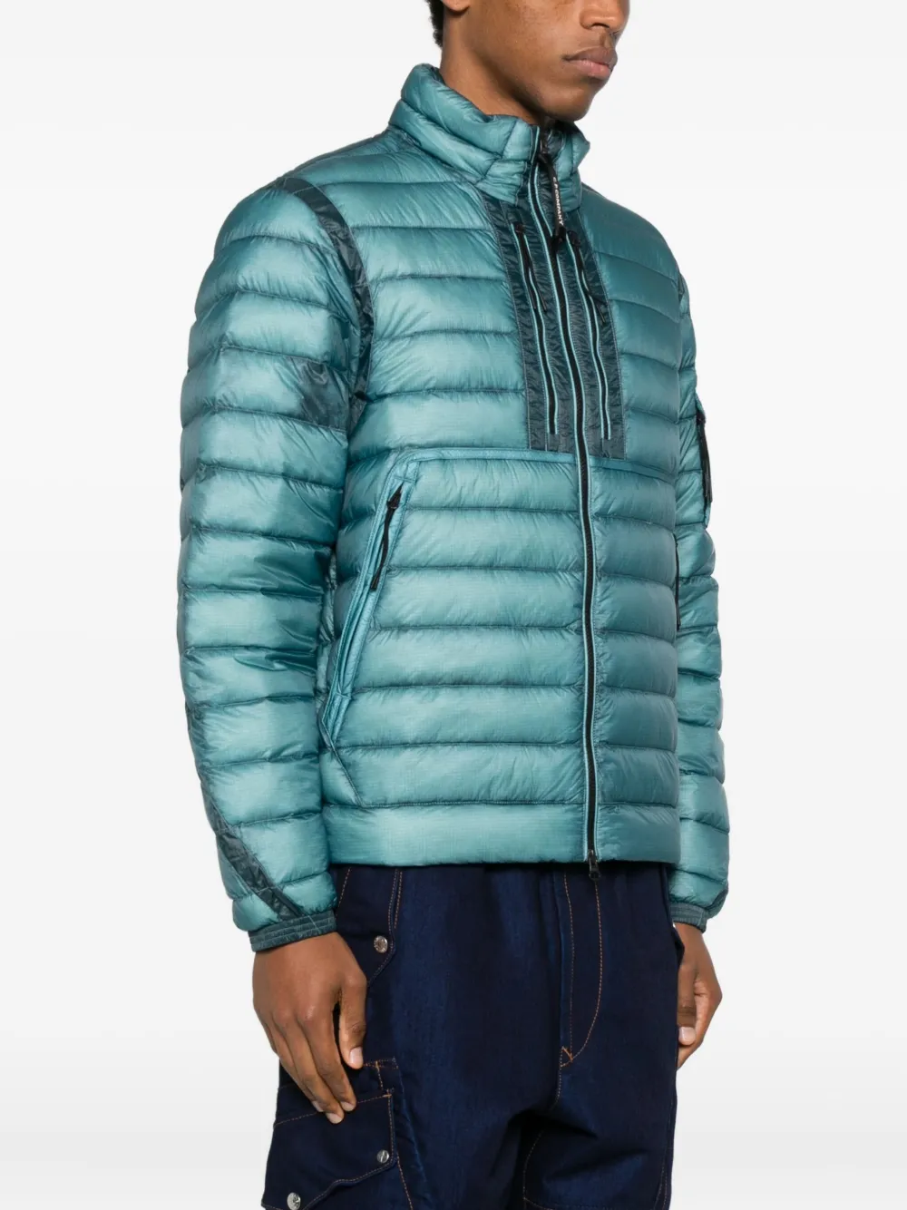 C.P. Company Gewatteerd jack met capuchon en ritszakken Blauw