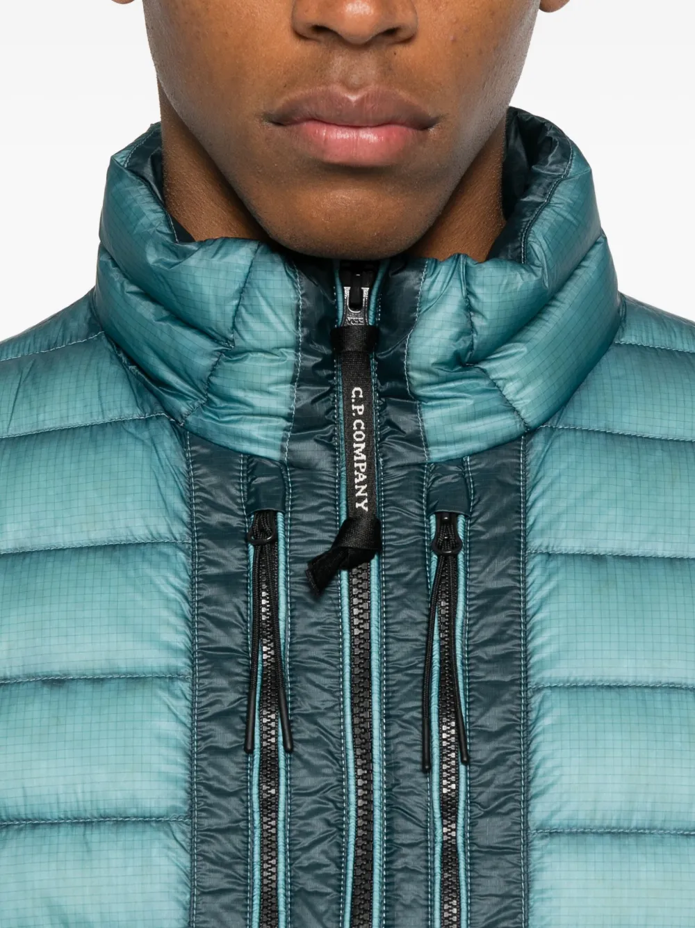 C.P. Company Gewatteerd jack met capuchon en ritszakken Blauw