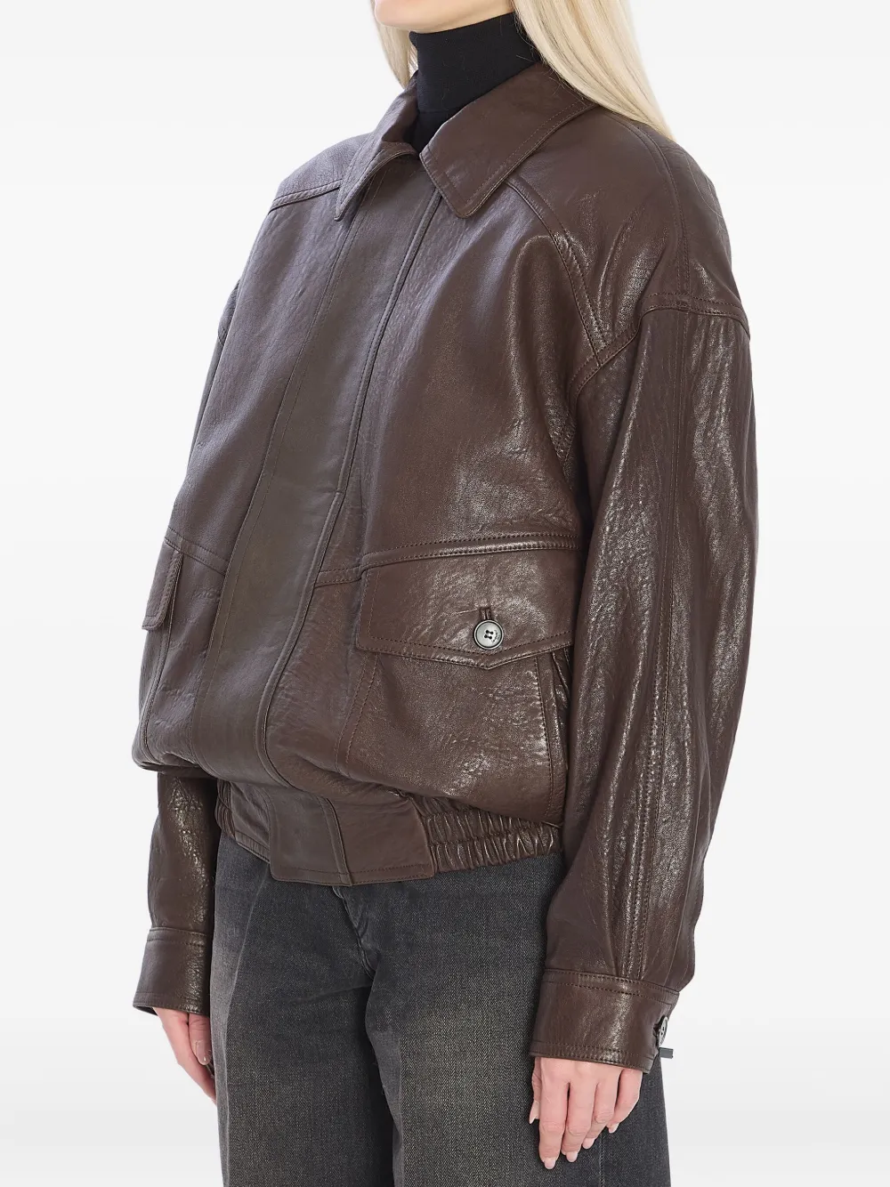 Saint Laurent chaqueta con cuello de pico | Chamarras de piel | Image 2