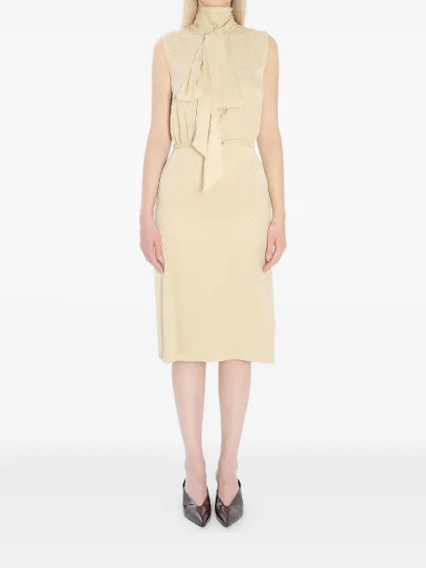 Gucci scarf-detail jacquard-pattern mini dress