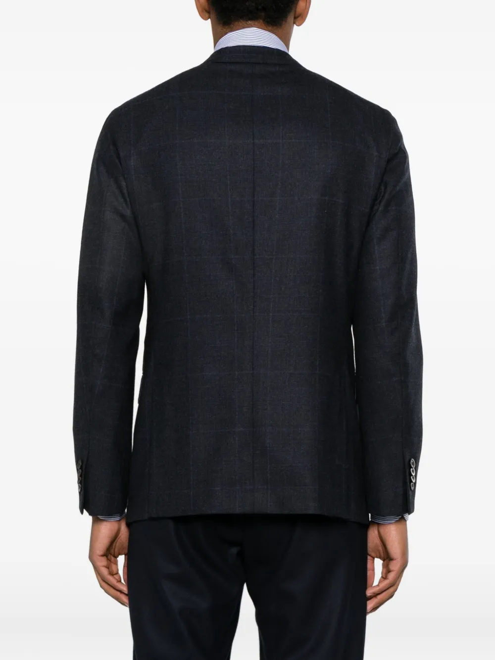 Boglioli Geruite wollen blazer Blauw