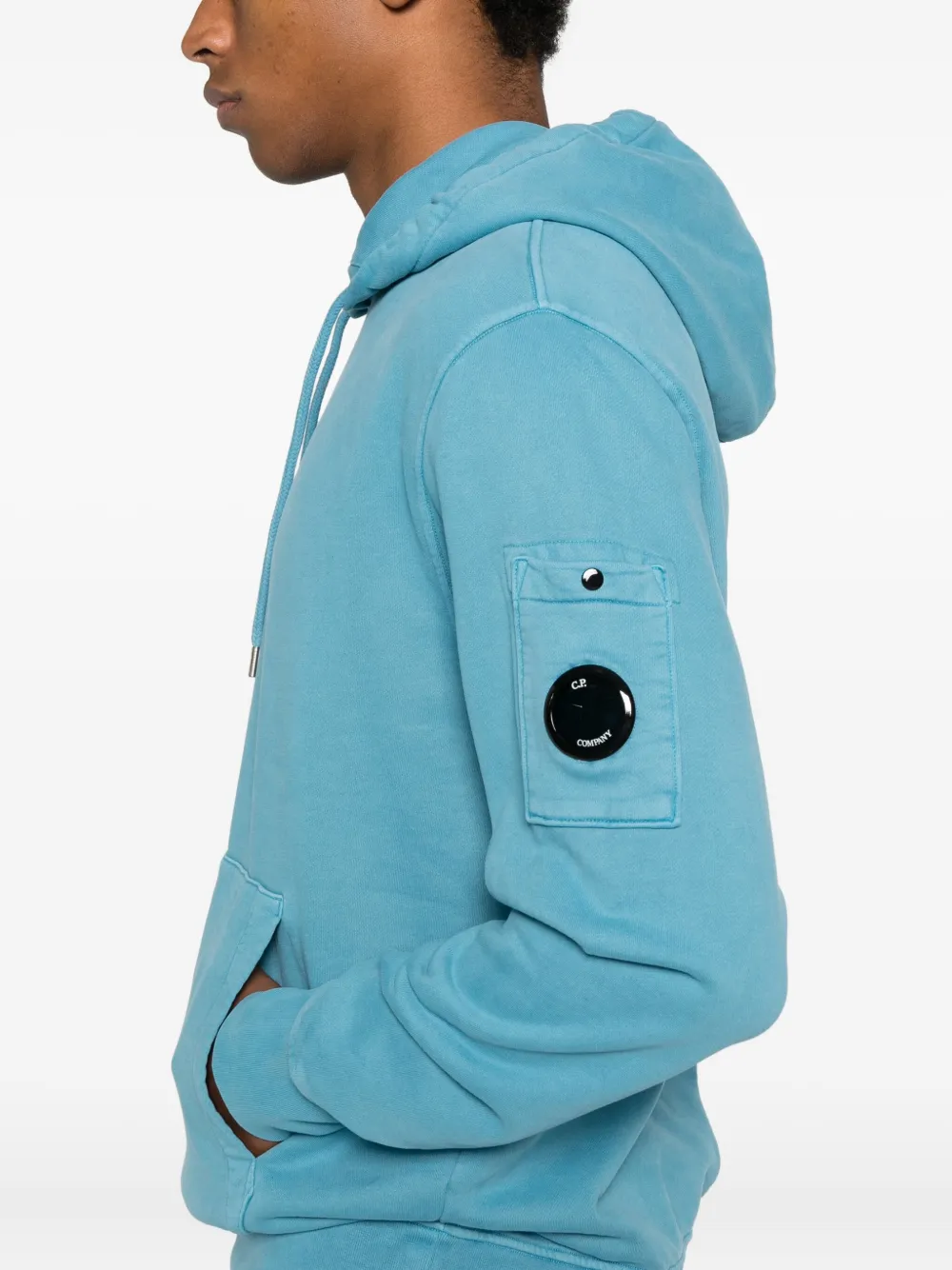 C.P. Company Hoodie met Lens-detail Blauw