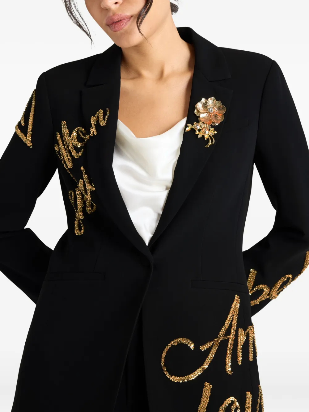 Cinq À Sept Karlie Loveletter Blazer In Black