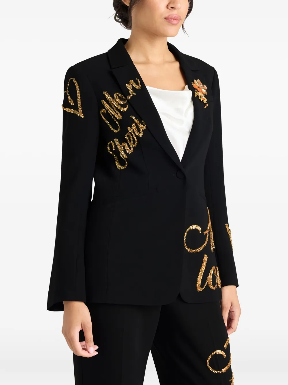 Cinq À Sept Karlie Loveletter Blazer In Black